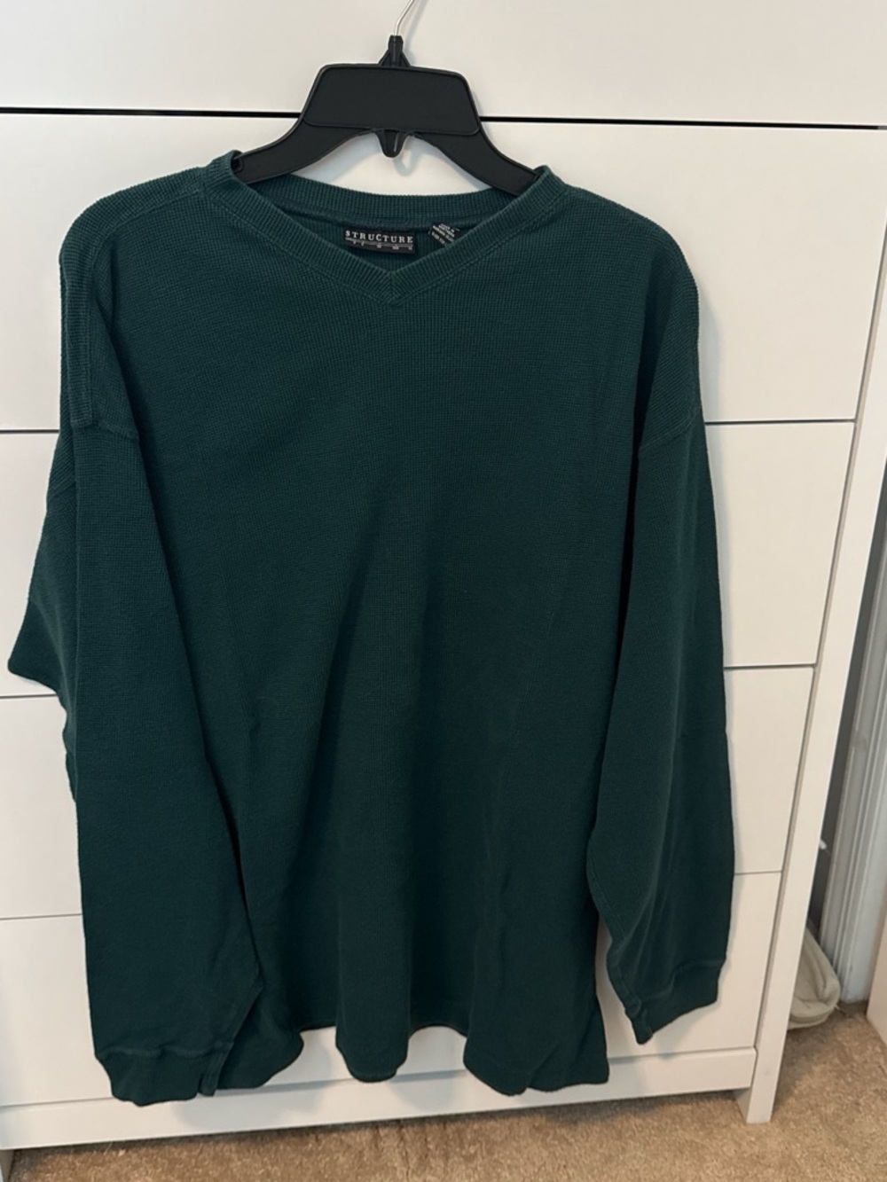 Structure Men’s Teal Waffle Knit Pullover Sweater